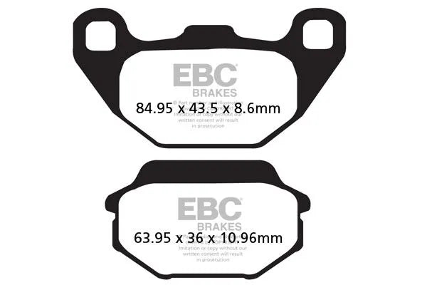 Ebc Sfa-hh Sintrade Bromsbelägg För Scootrar - Fram