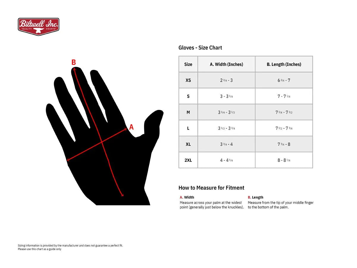 Biltwell Baja Gloves Motocross Inspired - Black/Red