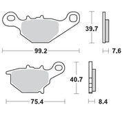 Moto-master Racing Brake Pads Offroad Sintered Metal - Rear