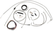 LA CHOPPERS Stainless Braided Handlebar Cable/Brake Line Kit