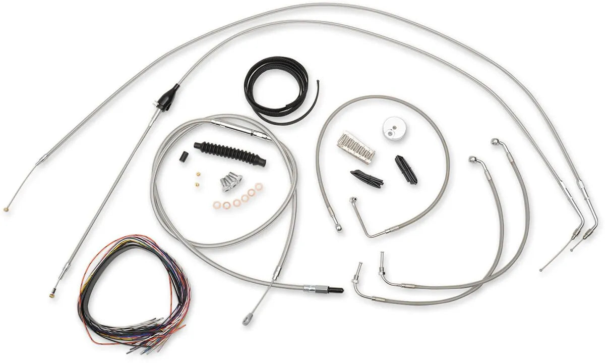 LA CHOPPERS Complete Handlebar Cable/Brake Line Kit
