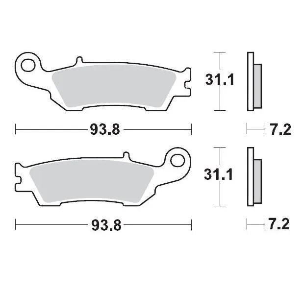 Moto-master Racing Bromsbelägg Offroad Sintrad Metall - Fram