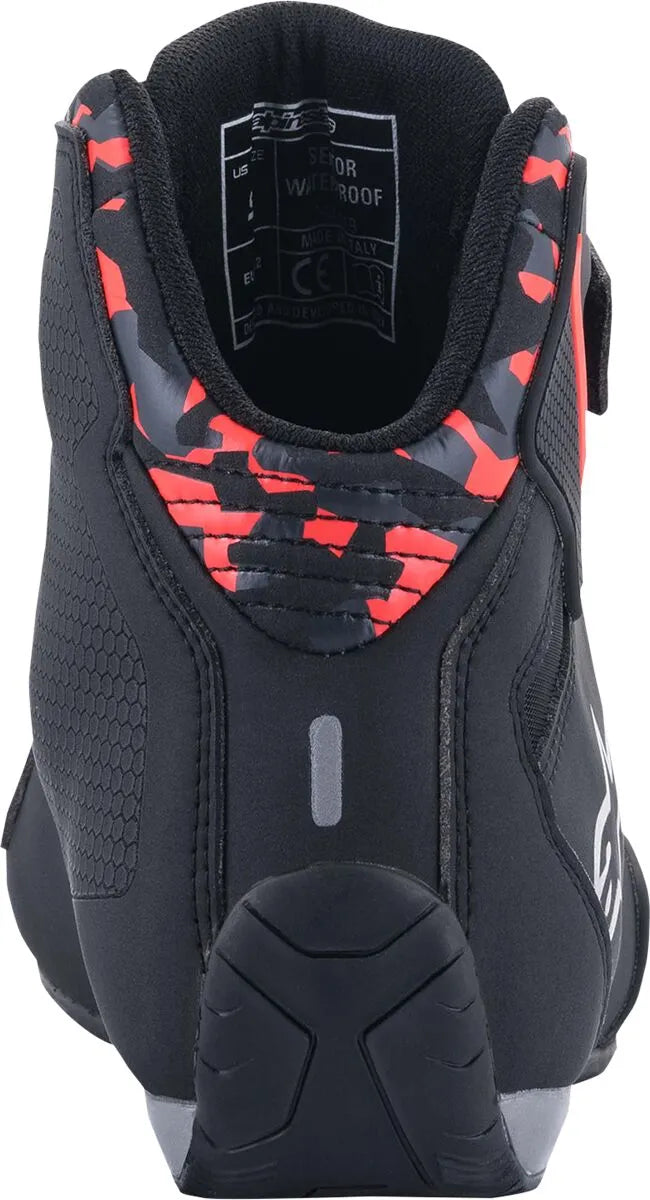 Alpinestars Sektor Waterproof Shoes Black/Gray/Red