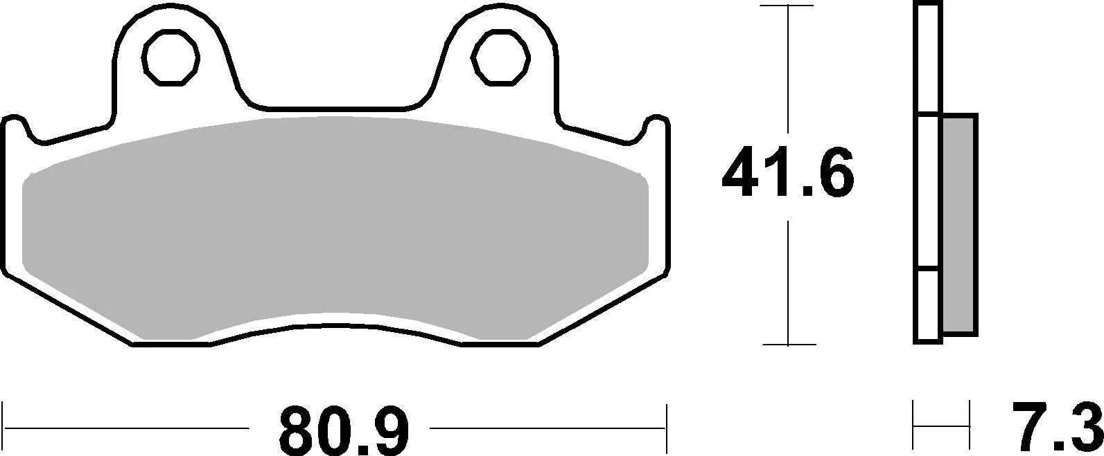 Sbs Ms Scooter Maxi Sintrade Bromsbelägg Set - Fram & Bak