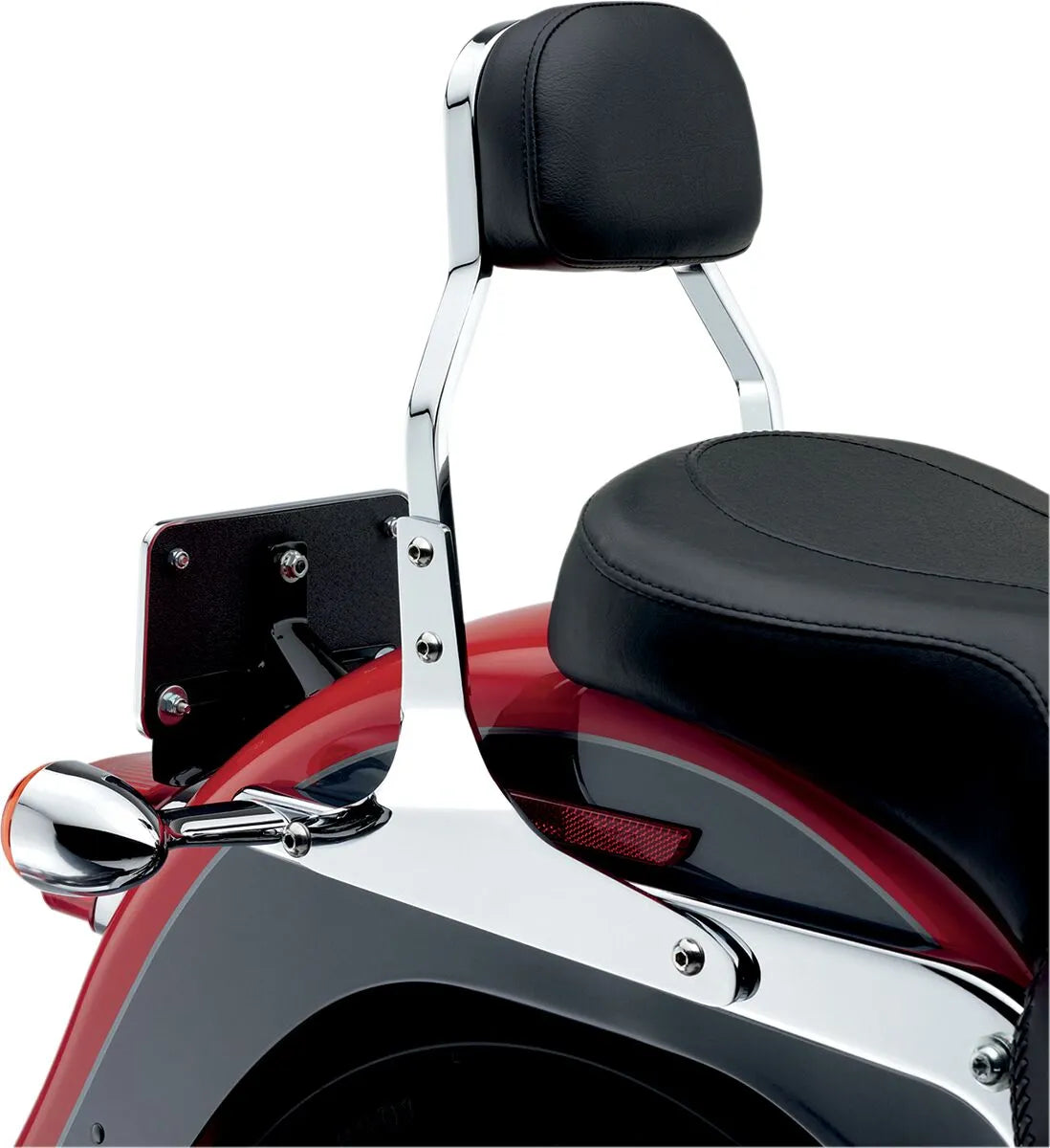 Cobra Square Sissy Bar - Chrome Backrest