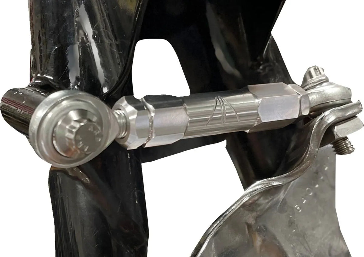 Alloy Art Adjustable Front Stabilizer Link Raw for Harley Touring