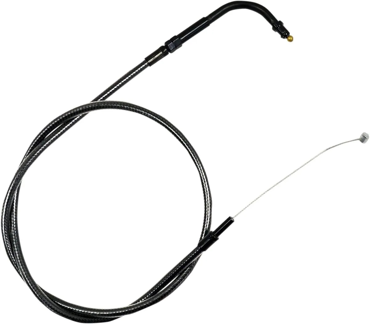 La Choppers Midnight Braided Throttle Cable 44-3/8" Housing