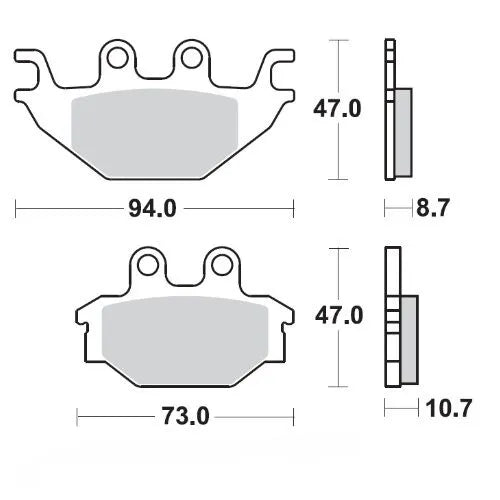 Moto-master Nitro Atv Brake Pads - Sintered Metal - Front & Rear