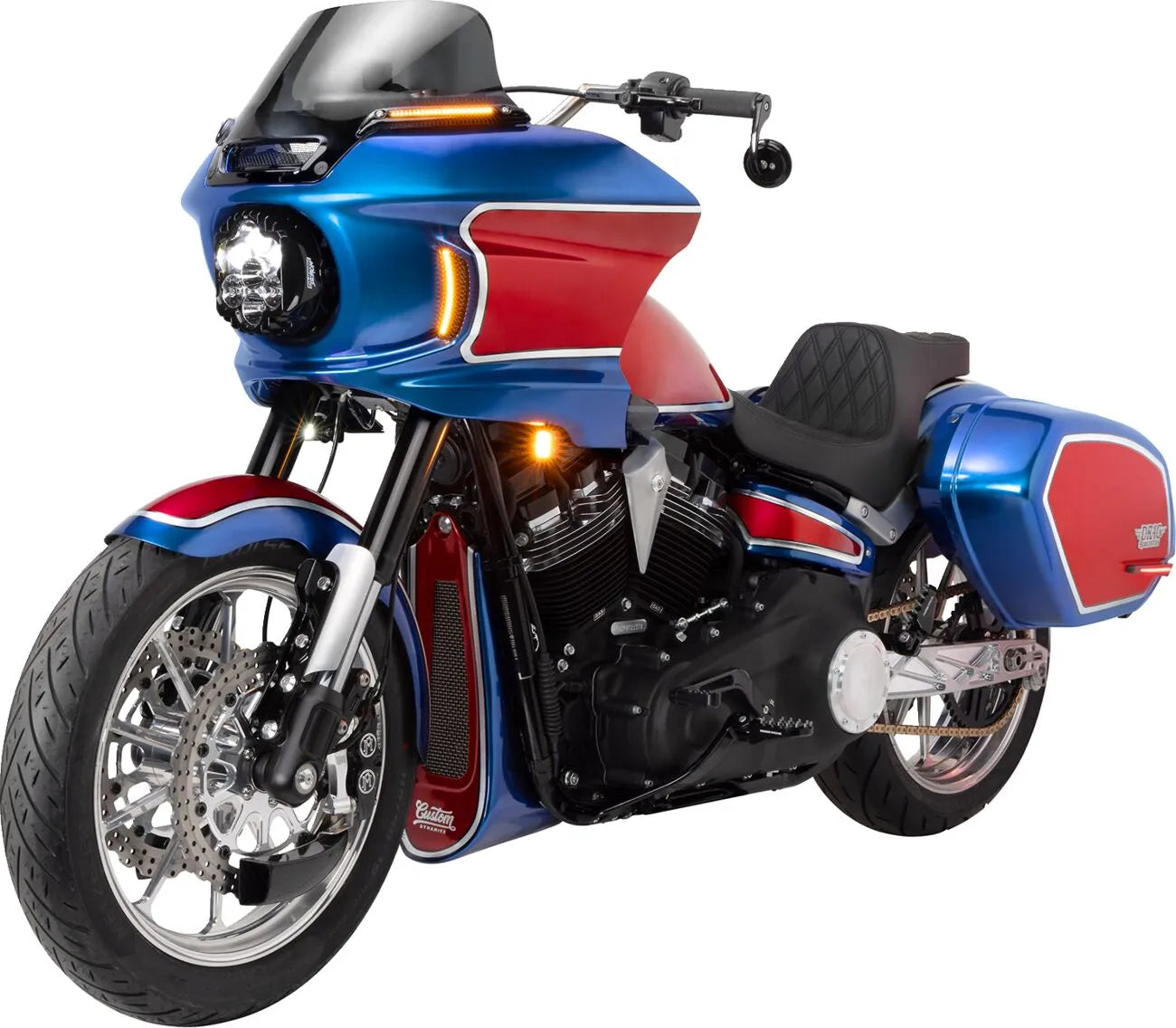 2-Up Drag Specialties Predator Iii Seat - For Harley Davidson