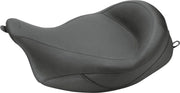 Mustang Super Wide Solo Seat - Vinyl - For Harley Davidson