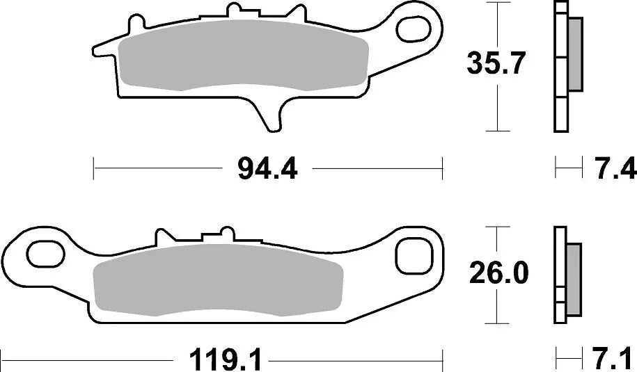 Sbs Si Offroad Sintered Bromsbelägg - Fram