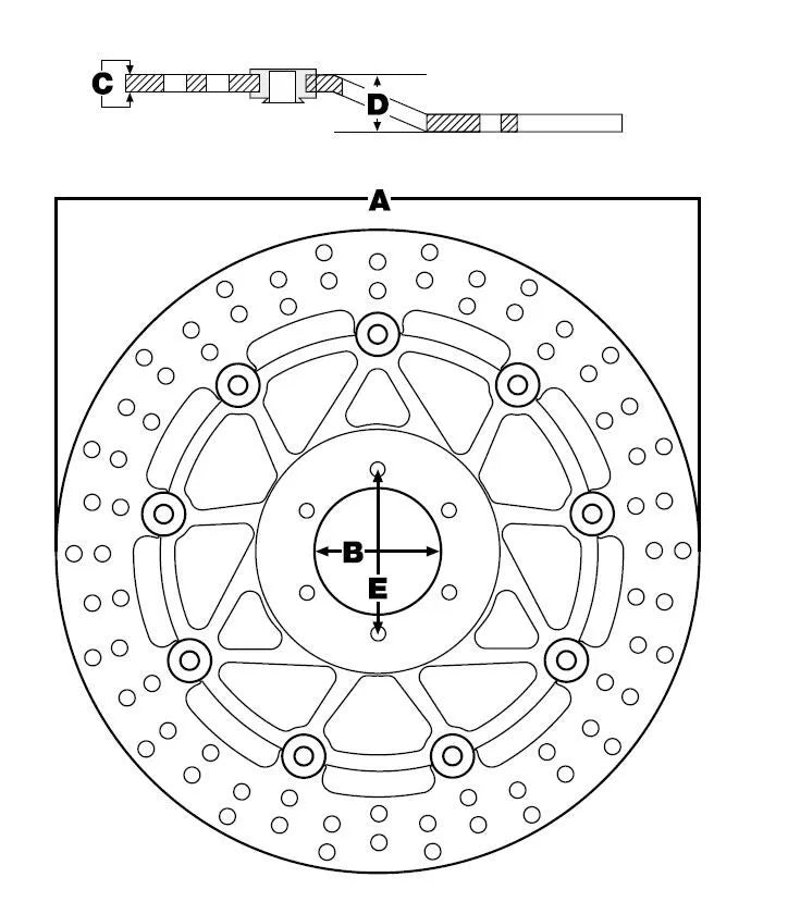 Trw Fixed Brake Rotor For Motorcycles And Scooters - Front