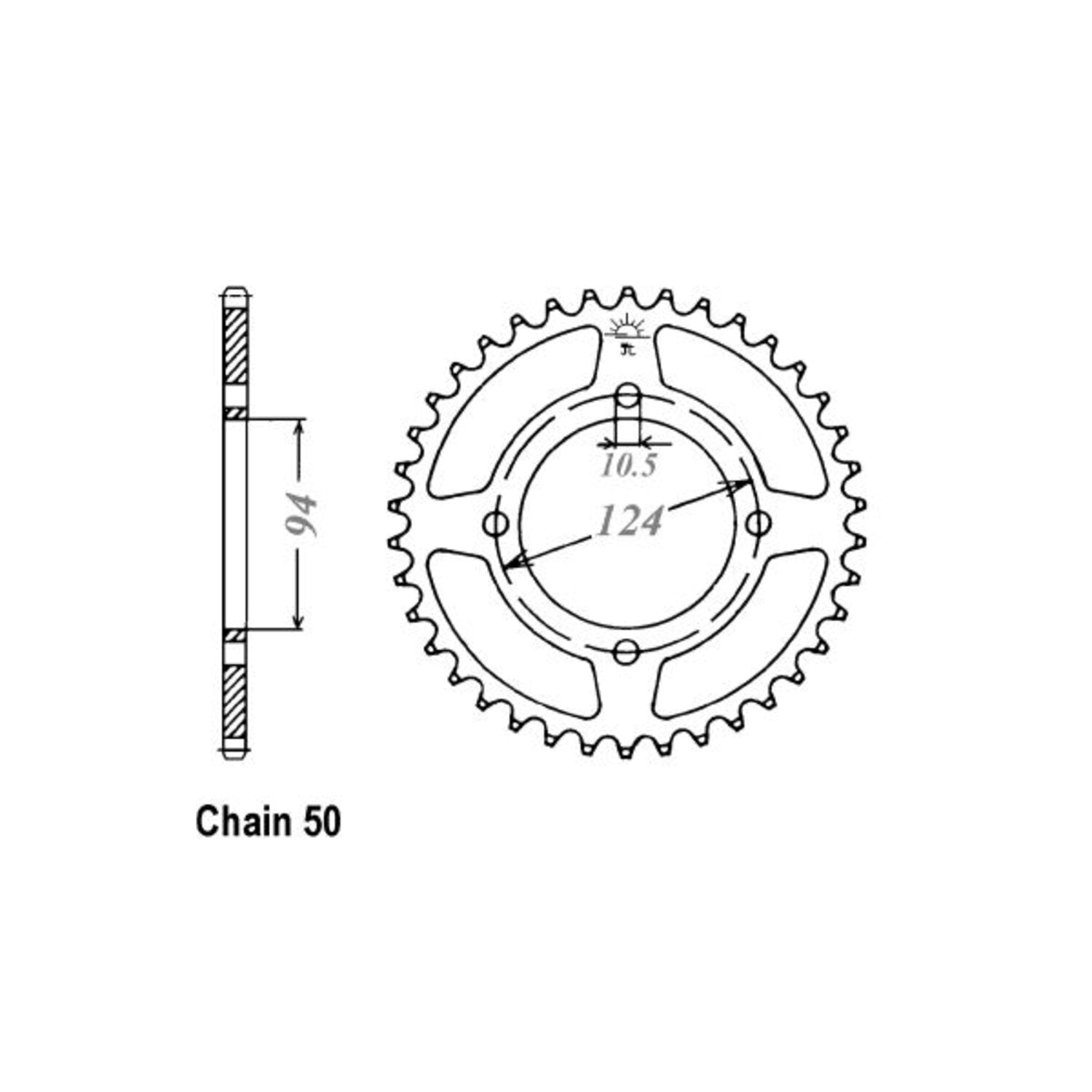 JT Sprockets Rear Sprocket 282.34