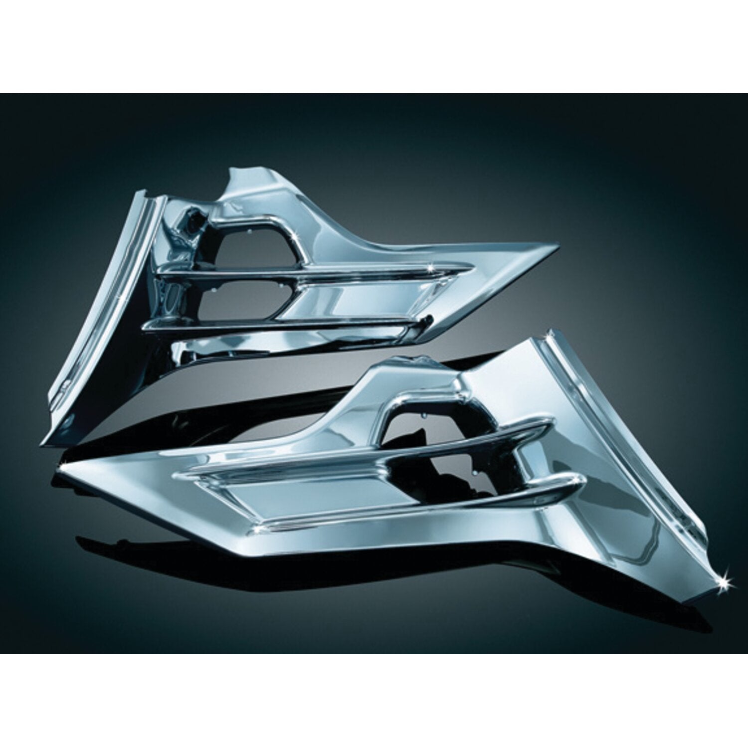 Kuryakyn Louvered battery box covers chrome