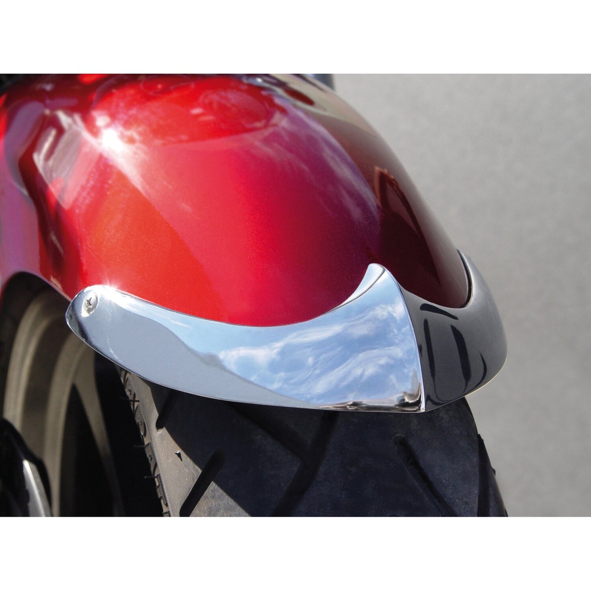 National Cycle cast front fender tip set chrome