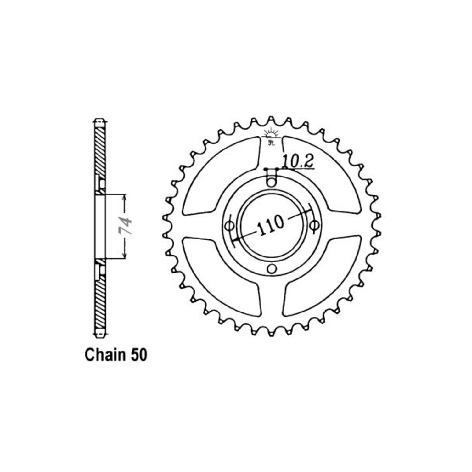 JT Sprockets Rear Sprocket 280.33