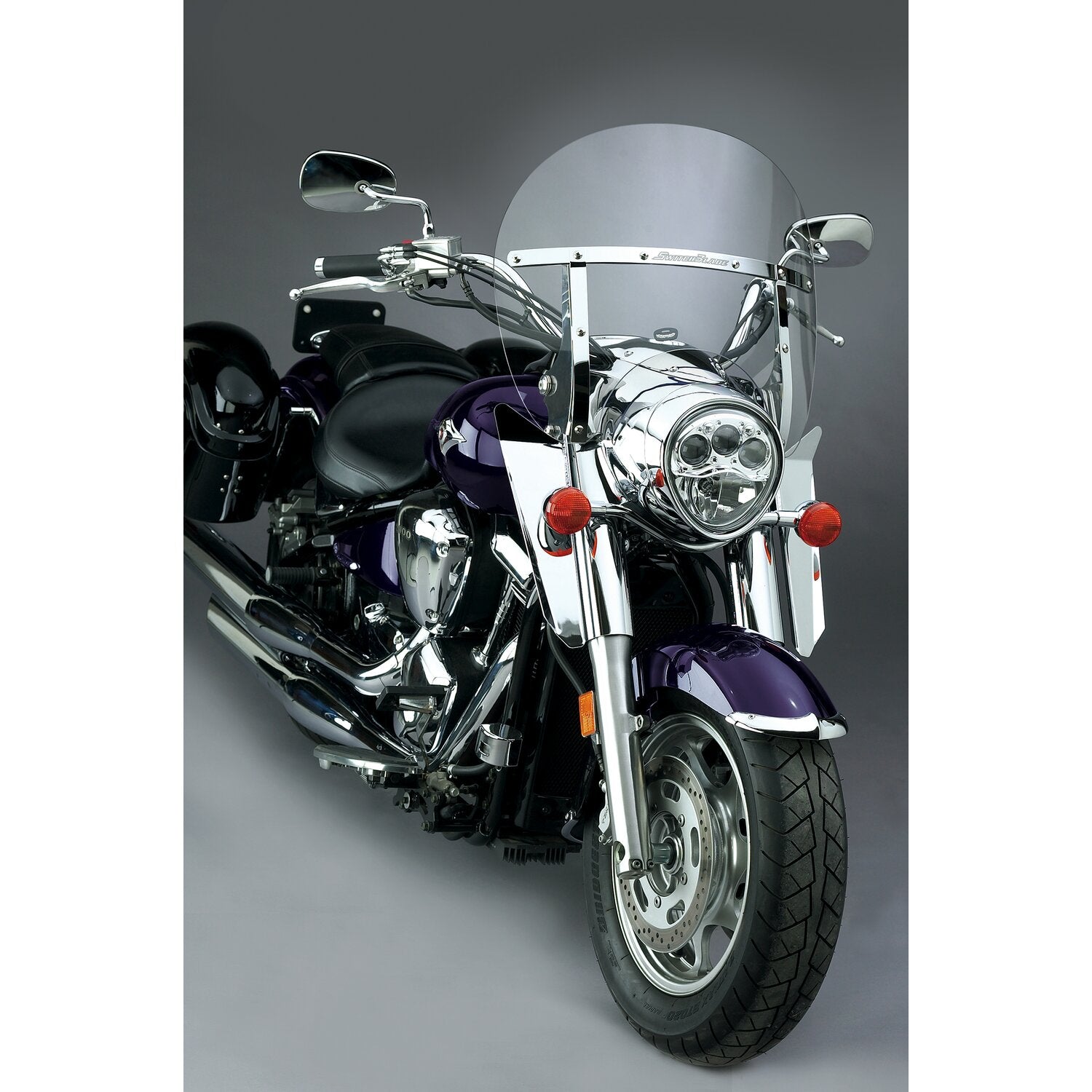 National Cycle SwitchBlade® Quick Release Windshield Chopped™ Clear