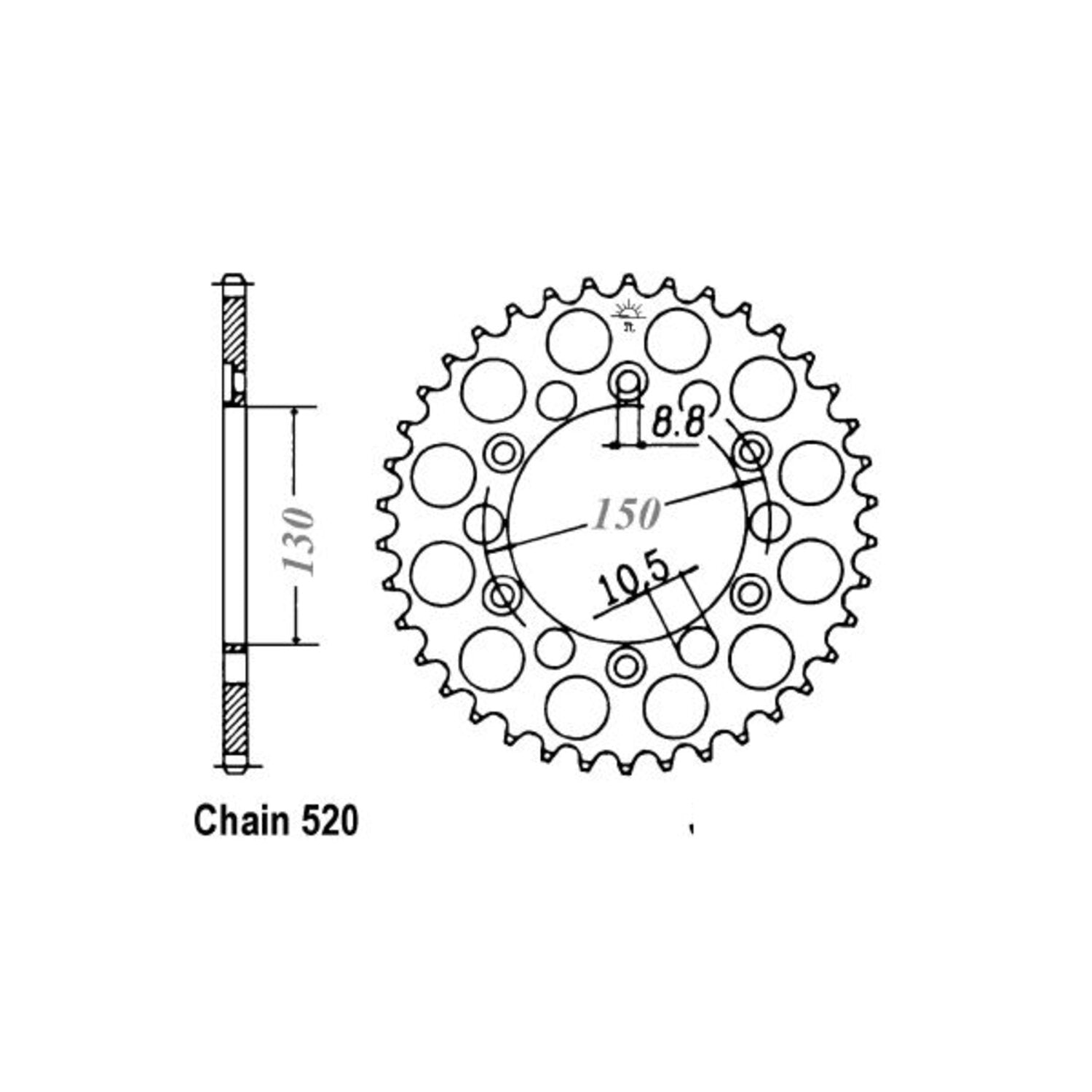 JT Sprockets Rear Sprocket 245/305.45