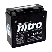 Nitro sealed YT14B-4 AGM battery