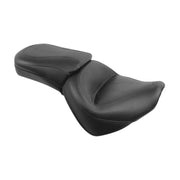 Mustang 1-piece 2-up wide touring vintage seat plain black