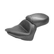 Mustang 1-piece 2-up wide touring vintage seat plain black