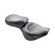 Mustang 1 piece 2-up wide touring vintage seat plain black
