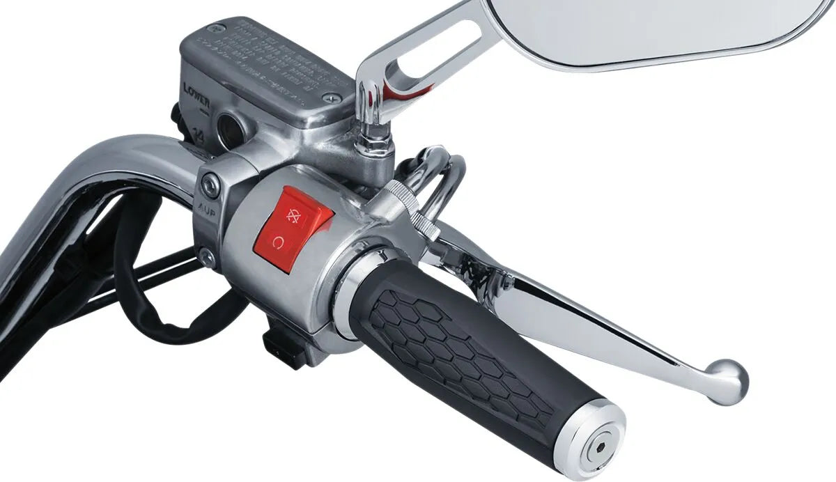 Kuryakyn Hex Grips - Chrome, 1" Handlebar