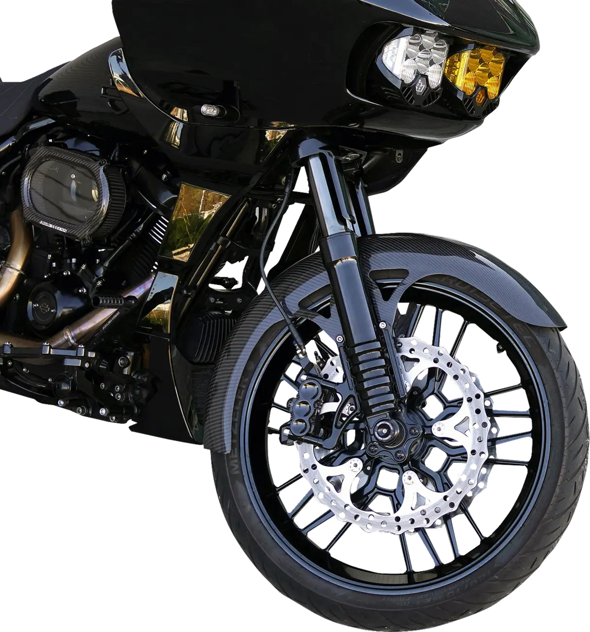 Arlen Ness Wrapper Carbon Fiber 21" Front Fender for 1999-2013