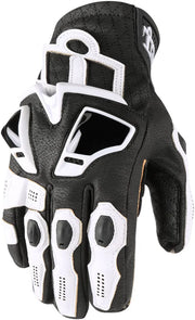 Icon Hypersport Short Gloves For Motorcycle Riding - Black/Brown/White
