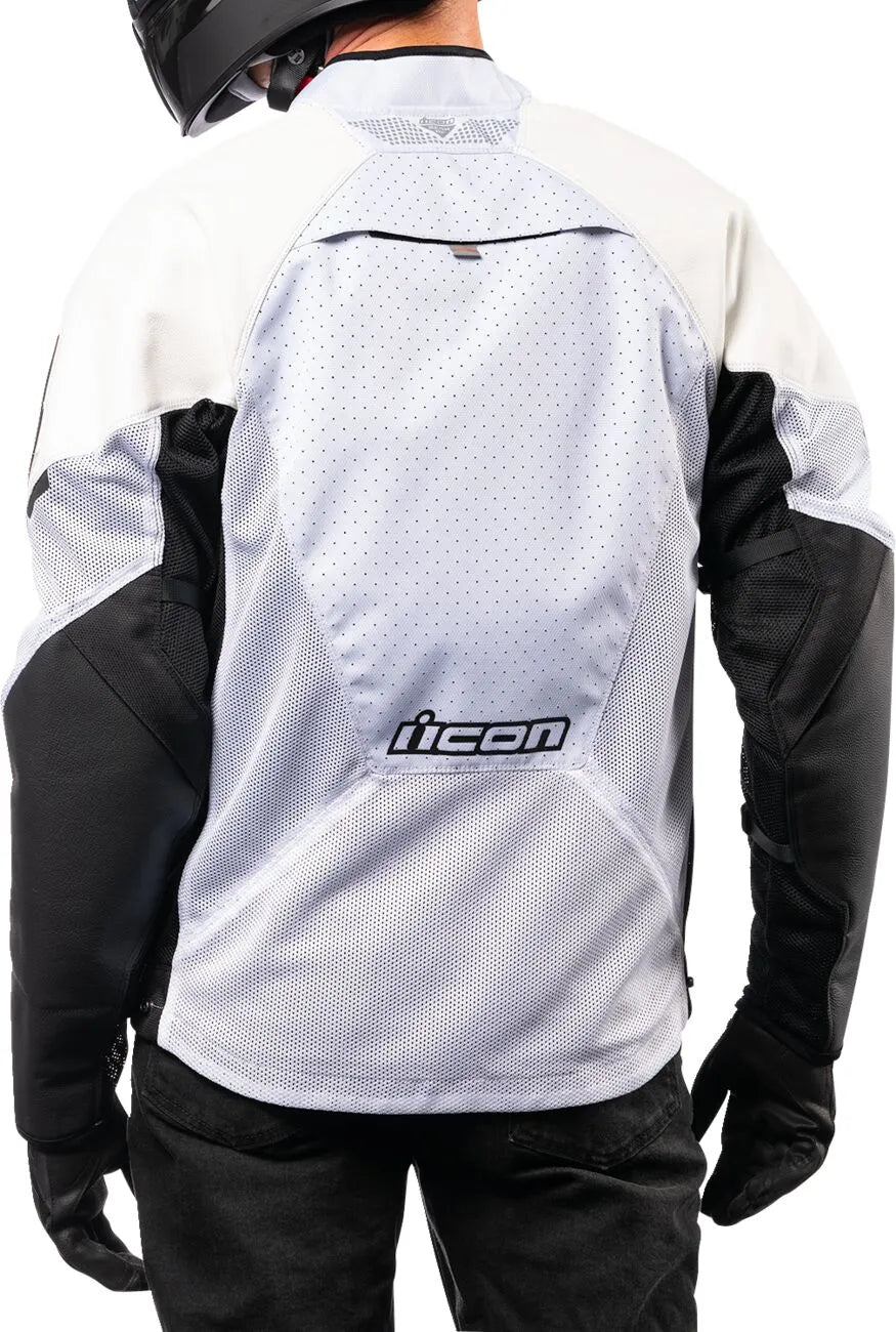 Icon Mesh Af™ Leather Jacket - Black/White