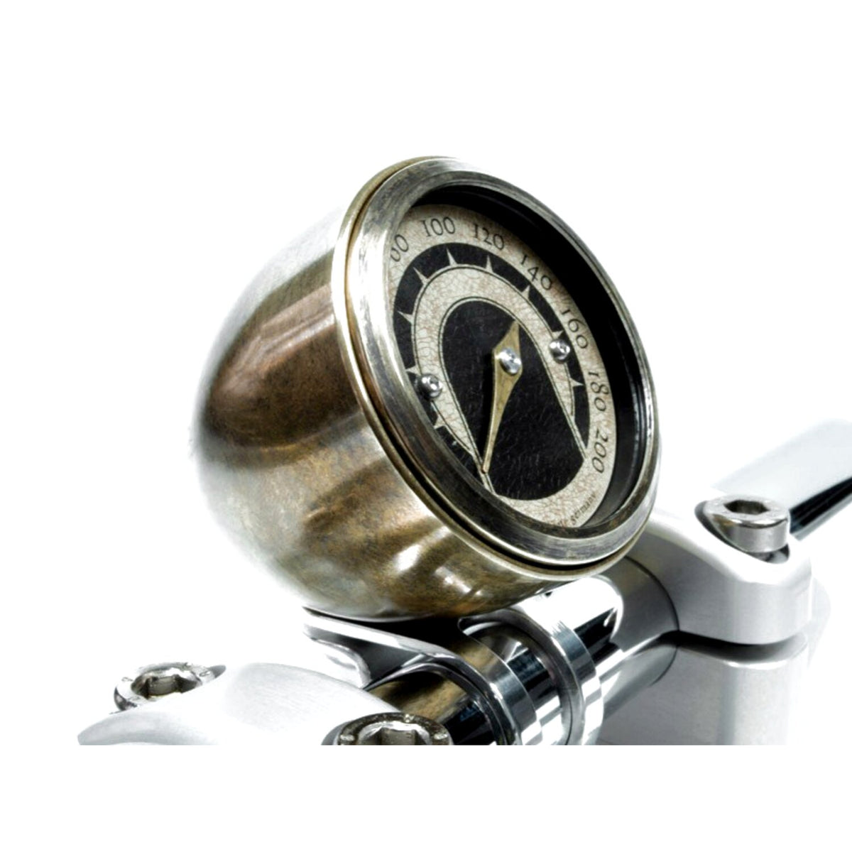 Motogadget Tiny mount cup 'Vintage Brass' 22mm - Black