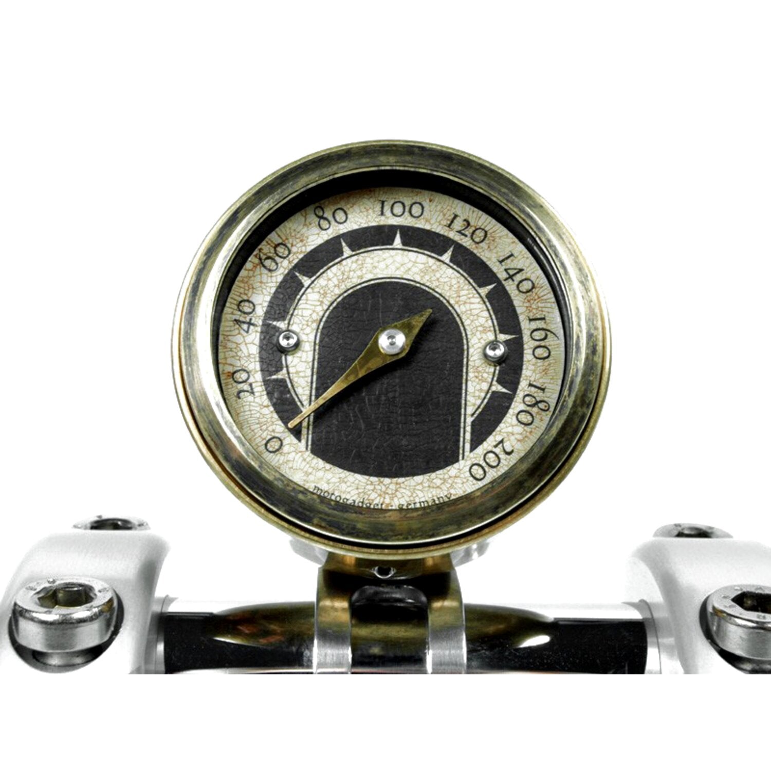 Motogadget Tiny mount cup 'Vintage Brass' 22mm - Black