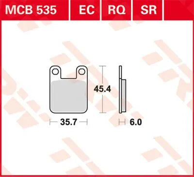 Trw Rq Series Organiska Sport Bromsbelägg - Fram & Bak