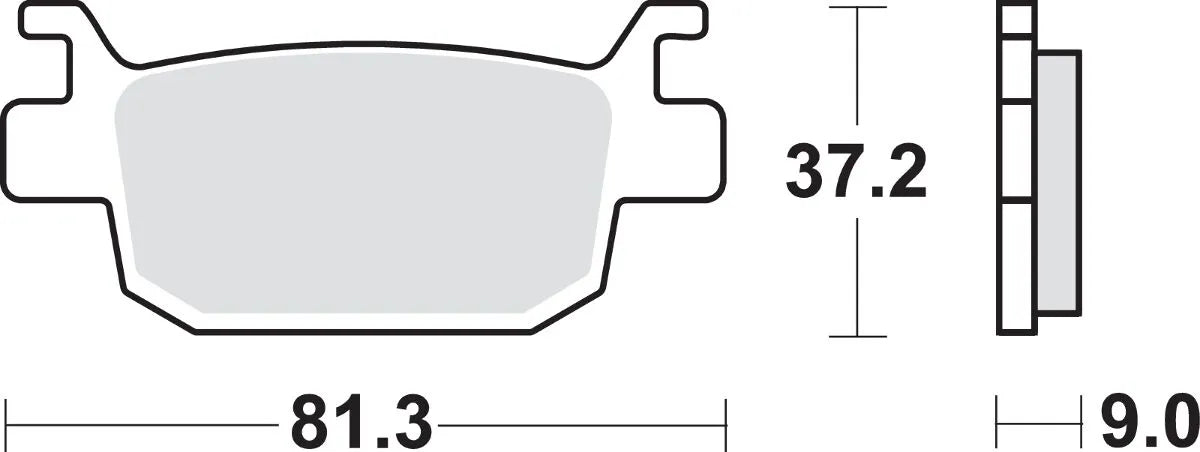 Sbs Ct Scooter Carbon Tech Organic Brake Pads - Rear