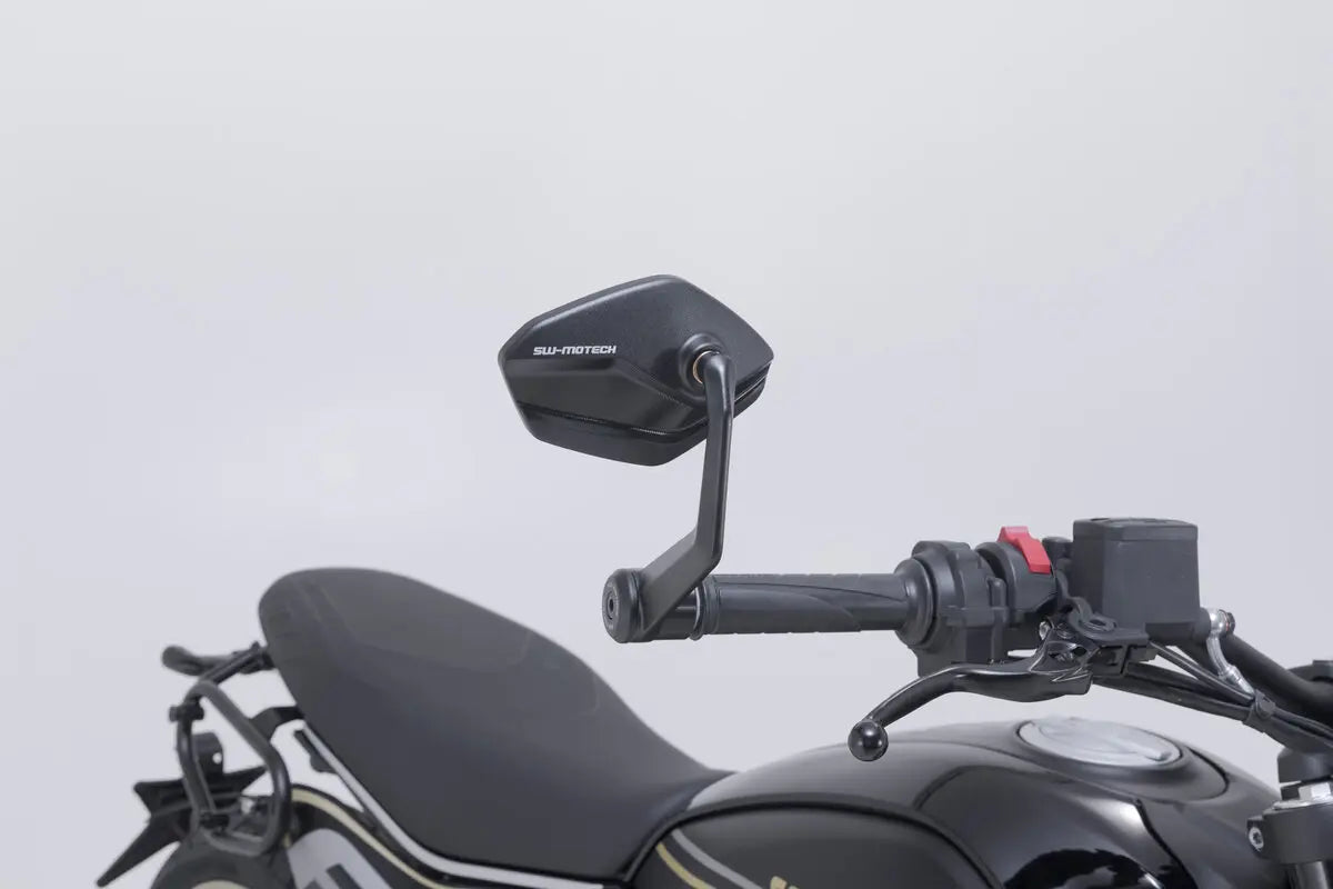 Sw-motech Bar End Mirrors - Black Aluminum