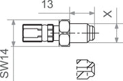Trw Varioflex-koppling för M10 X 1,0-slang