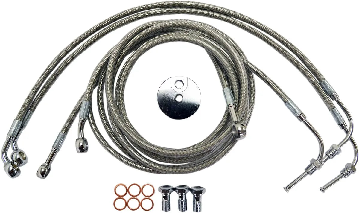 La Choppers Rostfri Stål Bromsslang Kit För Ape Hangers