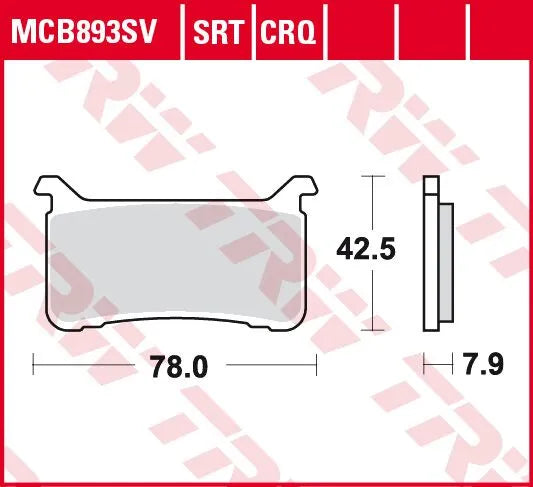 Trw Crq Series Carbon Race Bromsbelägg För Främre Ok