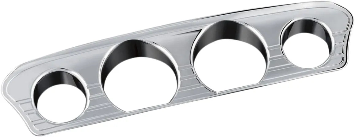 Kuryakyn Tri-line Gauge Trim - Chrome Aluminum