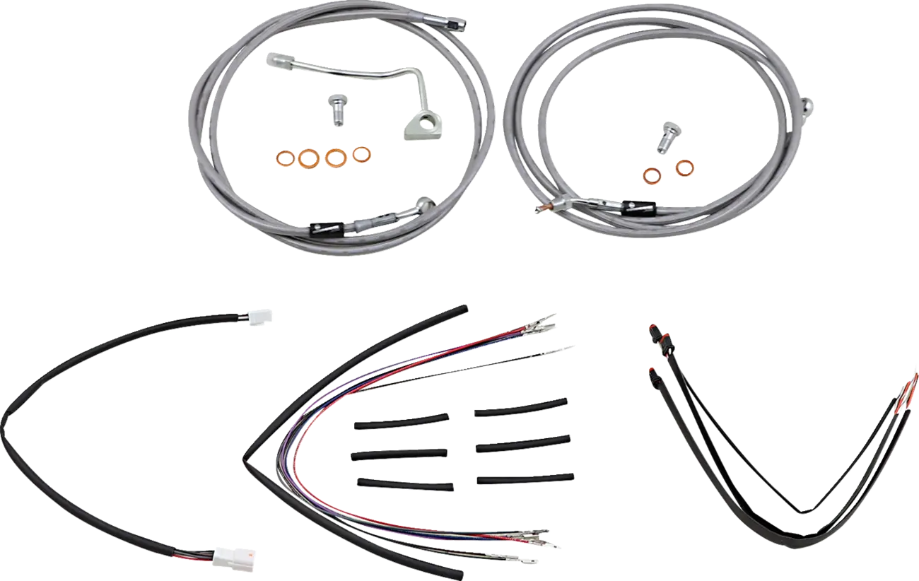 BURLY BRAND Stainless Braided Cable/Brake Line Kit for Ape