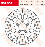 Trw Rund Fixerad Broms Rotor För 250-299mm - Bak
