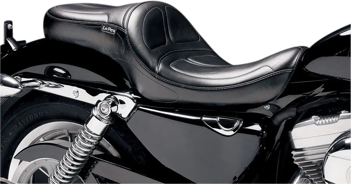 Le Pera Maverick Seat - Black Vinyl - For Harley Davidson