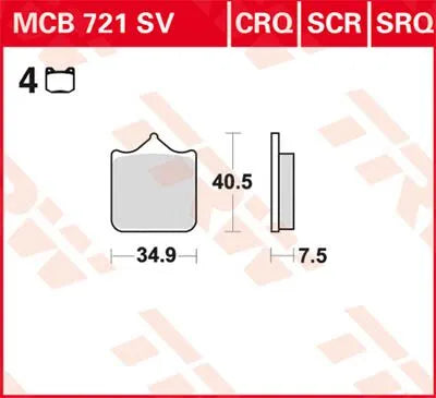 Trw Crq Series Carbon Race Bromsbelägg - Fram