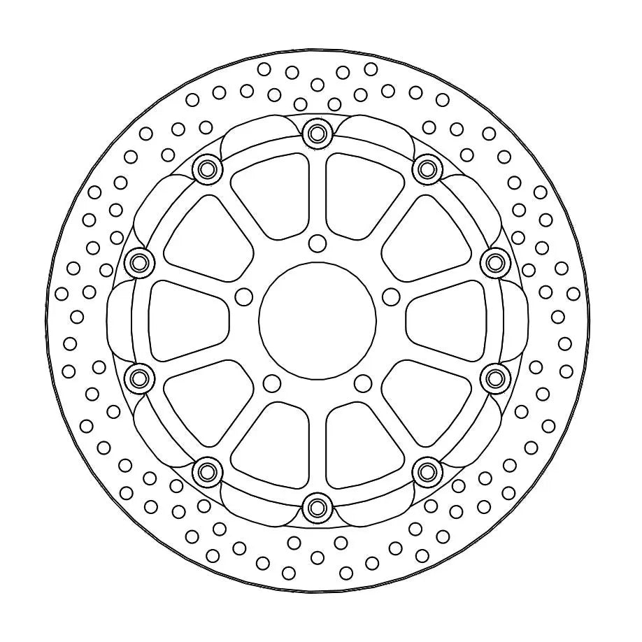 Moto-master Halo Flytande Racing Rotor - 320mm - Fram