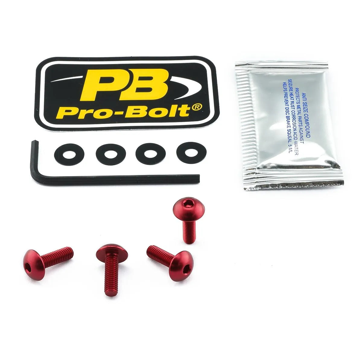 Pro Bolt Aluminium Screen Bolt Kit - Red