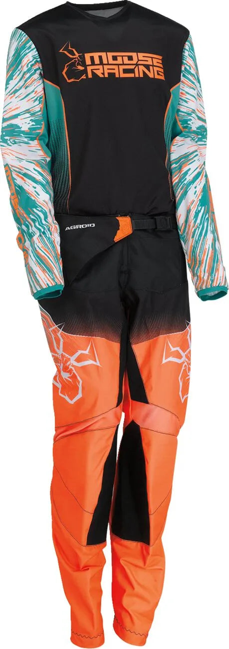 Moose Offroad Youth Agroid Jersey - Black/Orange/Teal