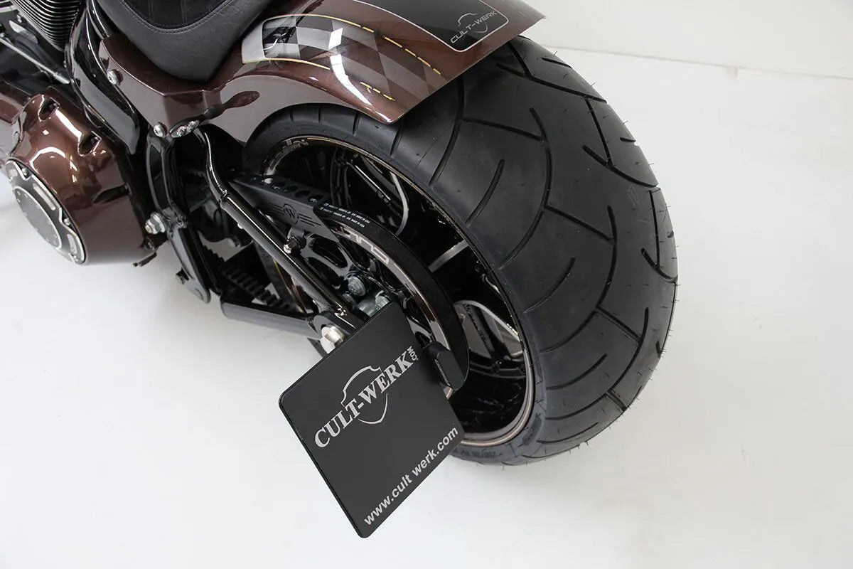 Cult Werk License Plate Holder - Black Steel