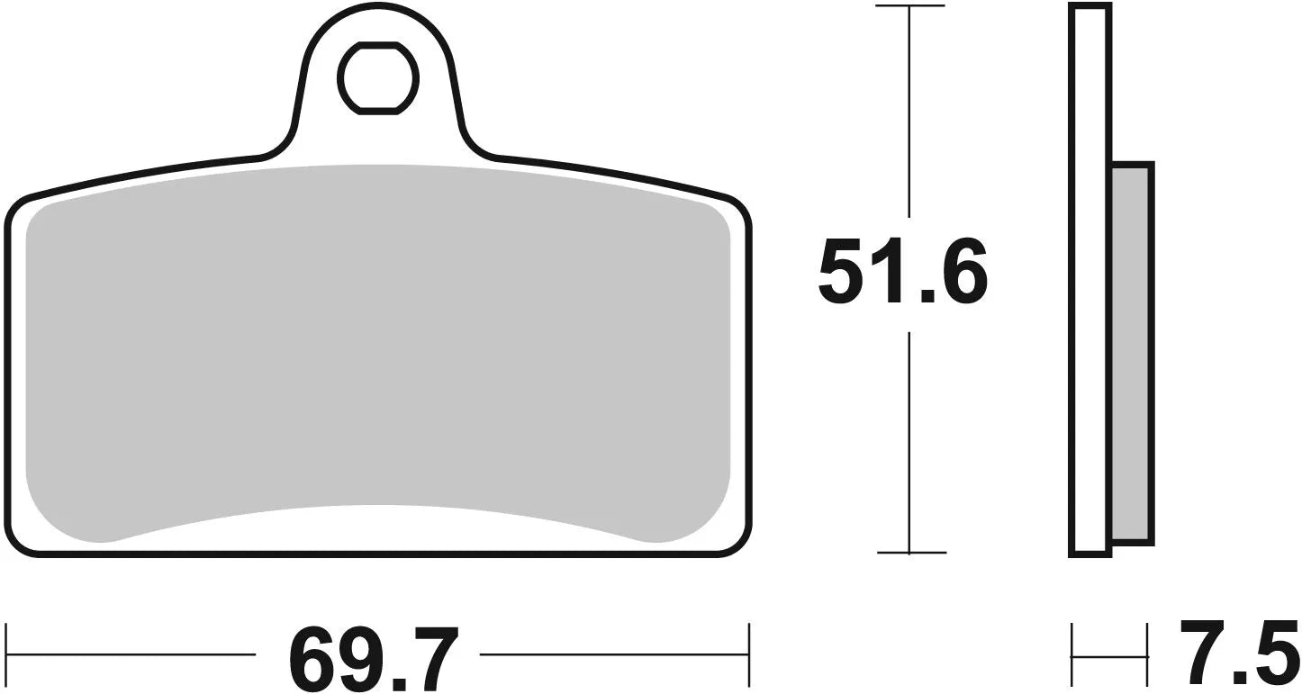 Sbs Ms Scooter Maxi Sintered Bromsbelägg - Fram