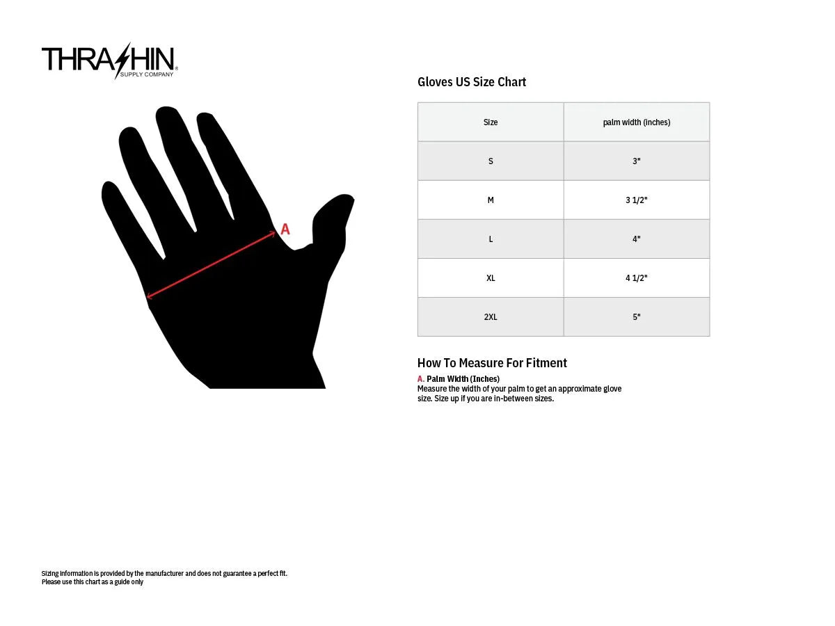Thrashin Supply Co. Stealth Leather Palm Gloves - Black