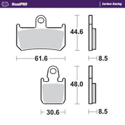 Moto-master Roadpro Carbon Racing Brake Pads - Front